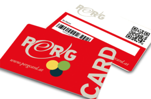 PERG-Card - Scheckkartenansicht Vor- und Rückseite