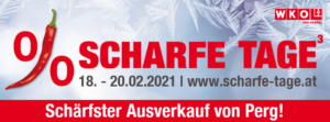 Werbesujet für drei Scharfe Tage von 18.02.-20.02.2021