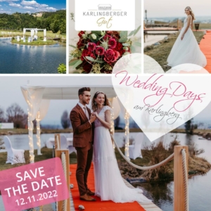 Bildcollage rund um das Thema Hochzet in Perg anlässlich der Wedding Days am 12.1..2022