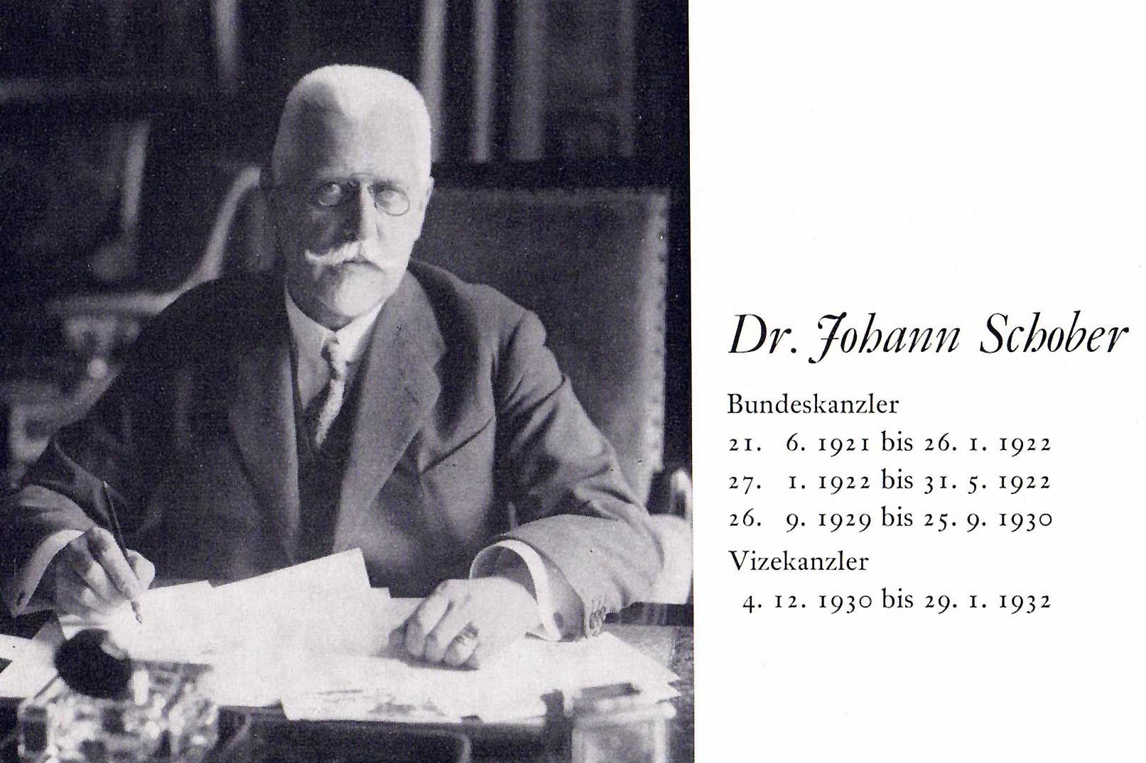 Archivbild Dr. Johannes Schober. Perg