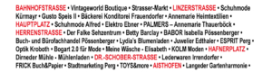 Teilnehmer der Einkaufsnacht - Bild mit 25 Firmen, wie wie weiter unten auch als Text gelistet sind