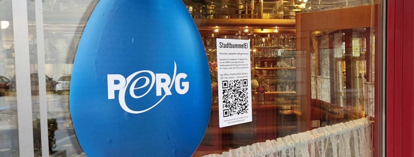 Stadtbummelei - mit der PERG-Card QR-Code scannen und Gewinnchance nutzen