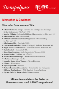 Preise für das Gewinnspiel in der Einkaufsnacht "Die Nacht der Sinne"