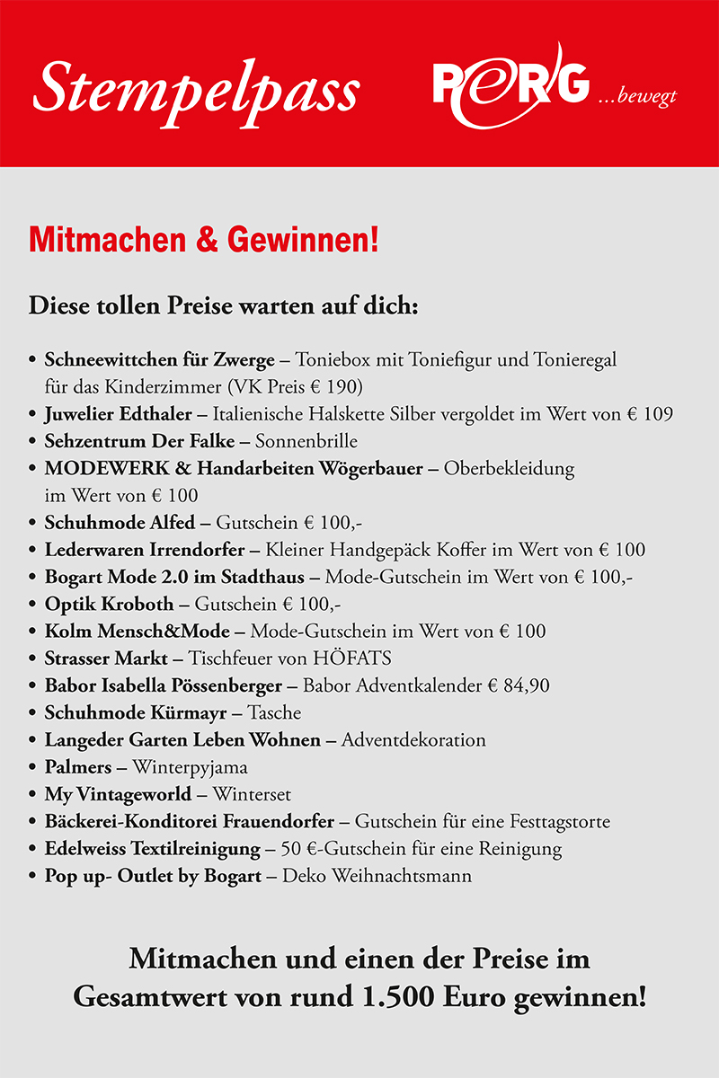 Preise für das Gewinnspiel in der Einkaufsnacht "Die Nacht der Sinne"
