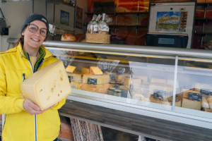 Käsehütte Stix ist 14-tägig am Wochenmarkt am Freitag in Perg